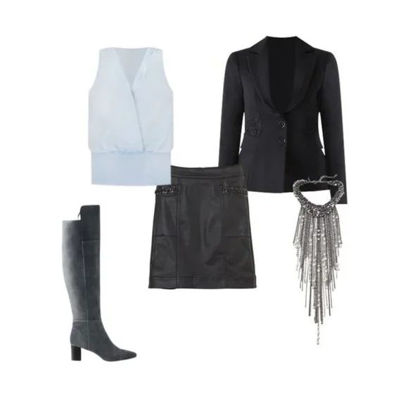 WHBM Crystal & Pearl Waterfall Statement Necklace - Picture 4 of 4